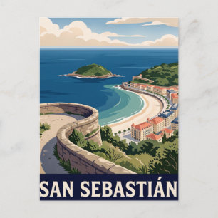 Oude Reisbriefkaart San Sebastián Briefkaart