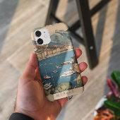 Oude reishaven van Monaco Aangepaste tekst Case-Mate iPhone Case