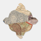 Oude reiskaarten collage bedankdoosjes (Uitgevouwen)