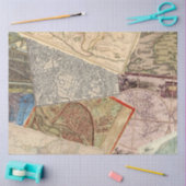 Oude reiskaarten tissuepapier (Craft)