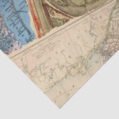 Oude reiskaarten tissuepapier (Detail)