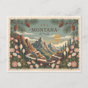Oude Reiskunst uit Montana Reisposter Briefkaart