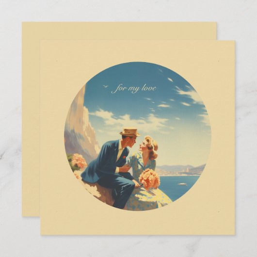 Oude Reisposter, aanpasbare Valentijn (Voorkant / Achterkant)