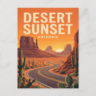 Oude Reisposter Arizona Briefkaart