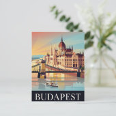 Oude Reisposter | BUDAPEST Briefkaart (Staand voorkant)