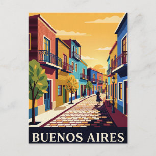Oude Reisposter BUENOS AIRES Briefkaart