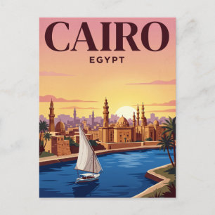 Oude Reisposter   Caïro, Egypte Briefkaart