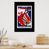 Oude Reisposter Carnaval Uruguay Poster (Keuken)