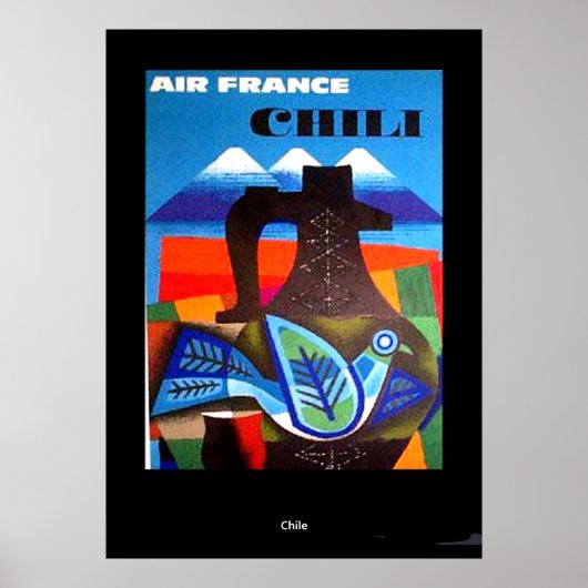Oude Reisposter Chili Print (Voorkant)