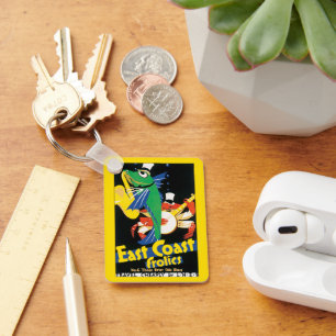 Oude Reisposter, East Coast Frolics Zeevruchten Sleutelhanger
