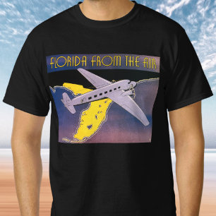 Oude Reisposter, Florida vanuit de lucht Vliegtuig T-shirt