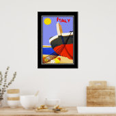 Oude Reisposter Italië Poster (Keuken)