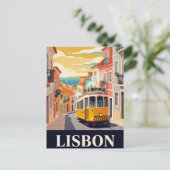 Oude Reisposter | LISBOA Briefkaart (Staand voorkant)