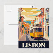 Oude Reisposter | LISBOA Briefkaart (Voorkant / Achterkant)