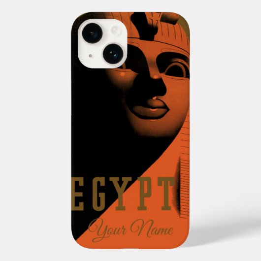 Oude reisposter met Sfinx, Egypte, Afrika Case-Mate iPhone Case (Achterkant)