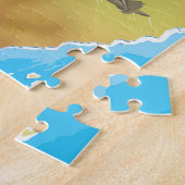 Oude reisposter Midden-Oosten Legpuzzel (Zijkant)