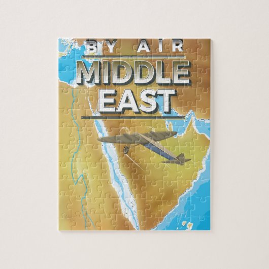Oude reisposter Midden-Oosten Legpuzzel (Verticaal)