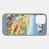 Oude Reisposter, Nice, Frankrijk Franse Riviera Case-Mate iPhone Case (Achterkant (horizontaal))