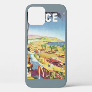 Oude Reisposter, Nice, Frankrijk Franse Riviera iPhone 12 Hoesje