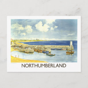 Oude Reisposter Northumberland Briefkaart