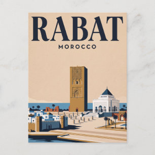 Oude Reisposter Rabat, Marokko Briefkaart