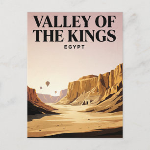 Oude Reisposter Vallei van de Koningen, Egypte Briefkaart