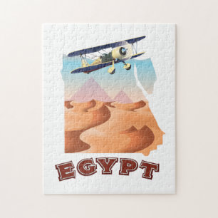 Oude reisposter van Egypte kaart Legpuzzel