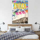 Oude reisposter van India Canvas Afdruk (Insitu (Slaapkamer))