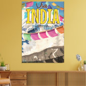 Oude reisposter van India Canvas Afdruk (Insitu (Woonkamer))