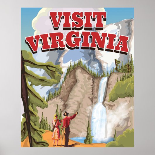 Oude reisposter van Virginia State Poster (Voorkant)