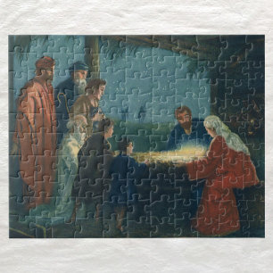 Oude Religie, Aanbidding door de Herders Legpuzzel