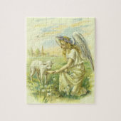 Oude Religie, Victoriaanse Paasengel met Lam Legpuzzel (Verticaal)