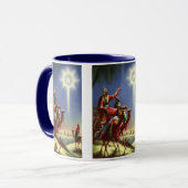 Oude religie, wijze mannen met ster van Bethlehem Mok (Voorkant links)