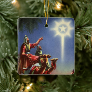 Oude religie, Wijzen met Ster van Bethlehem Keramisch Ornament