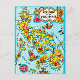Oude Republiek van de Filipijnen Ansichtkaart Briefkaart