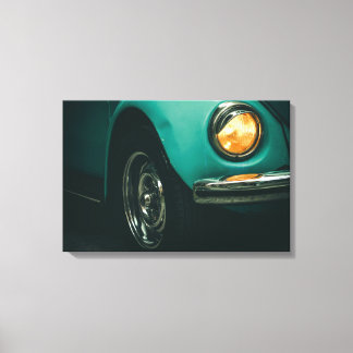 Oude, retro auto voorzijde afbeelding op canvas afdruk