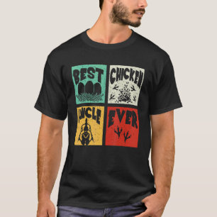 Oude Retro Beste Kip Oom Ooit Boer Familie T-shirt