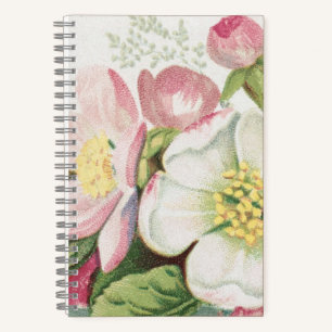 Oude Retro Kerstkaart, Appelbloesem Notitieboek