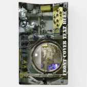 oude retro-onderzeeboot spandoek (Verticaal)