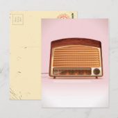 Oude retro-radioplanyer briefkaart (Voorkant / Achterkant)