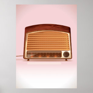 Oude retro-radioplanyer poster