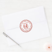 Oude Retro Rode Witte Gingham Geruite Aangepaste T Ronde Sticker (Envelop)