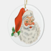 Oude Retro Santa Claus Keramisch Ornament (Links)