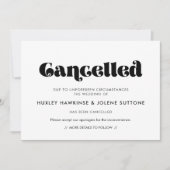 Oude retro script Aankondiging geannuleerde evenem (Voorkant)