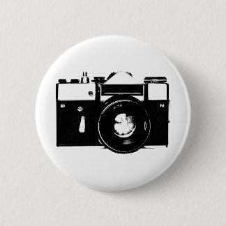 Oude retromonochrome SLR-camera Ronde Button 5,7 Cm