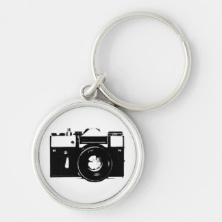 Oude retromonochrome SLR-camera Sleutelhanger