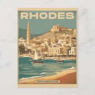 Oude Rhodes Griekenland - Rhodes eiland grieks tri Briefkaart
