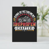 Oude rijders met een grappige motorfiets - zoon of kaart (Staand voorkant)