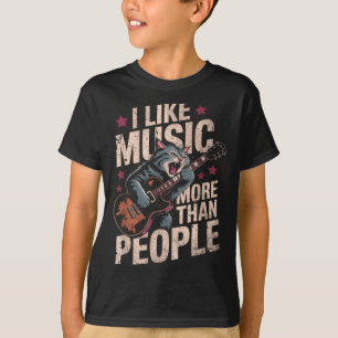 Oude rock kat muziek liefhebber grappige dier cita t-shirt