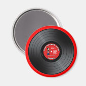 Oude Rocker Dude Vinyl Record Magnet Magneet (Voorkant / Achterkant)